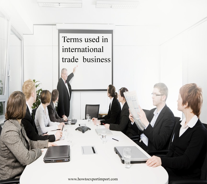 Terms used in international trade business such as House bill of lading